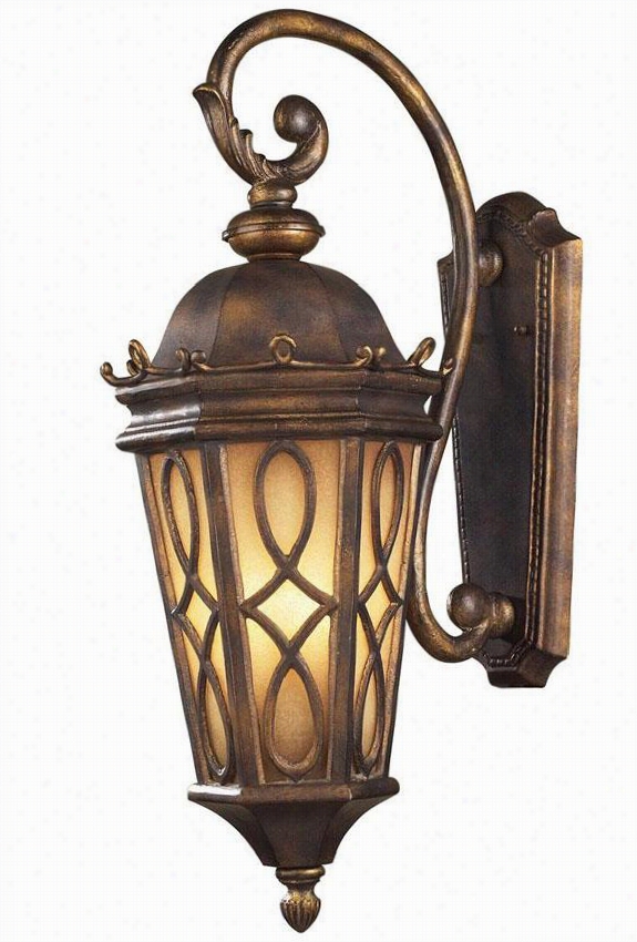 Lake Cha Mplain 27""h All-weather Outdoor Patio Sconce - 3-light, Hazelnut Bronze