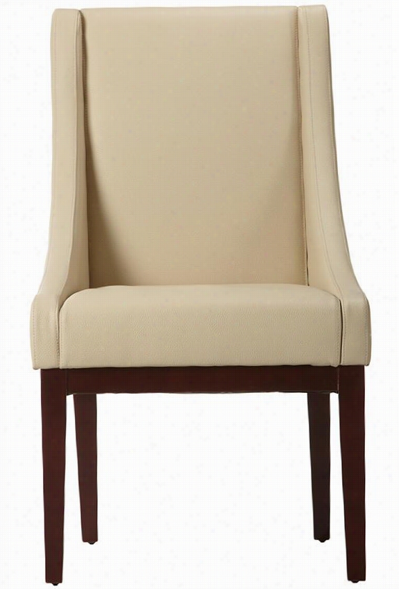 Lenoxl Eather Side Chair - 46&qu Ot;"hx22"&qquot;wx21"", Cream