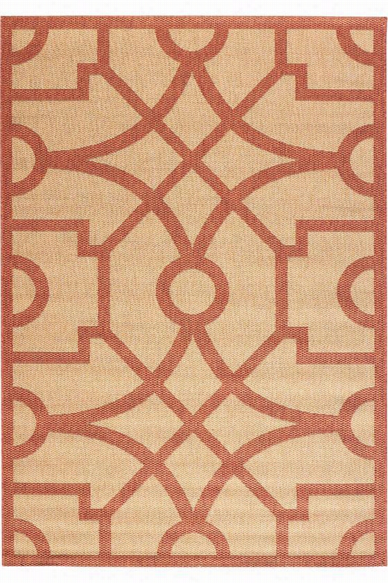 Martha Stewart Living Fretwork All--weather Area Rug - 5'3""x7'7"&quoot;, Sand/terra