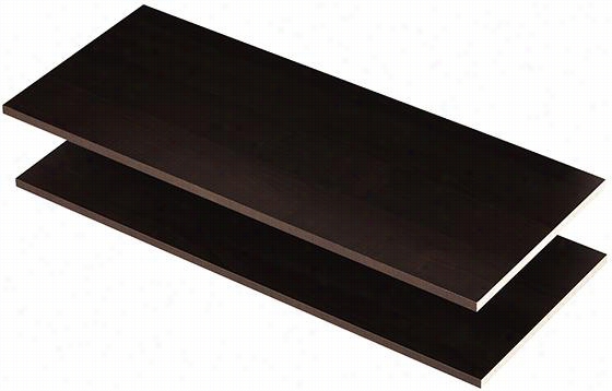 Martha Stewart Living Hangibg Closet Shelves - 35"" Wide, Coffee Brown