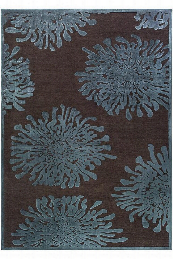 Medina Floral Area Rug - 7'6""x10'6"", Coffee Brown