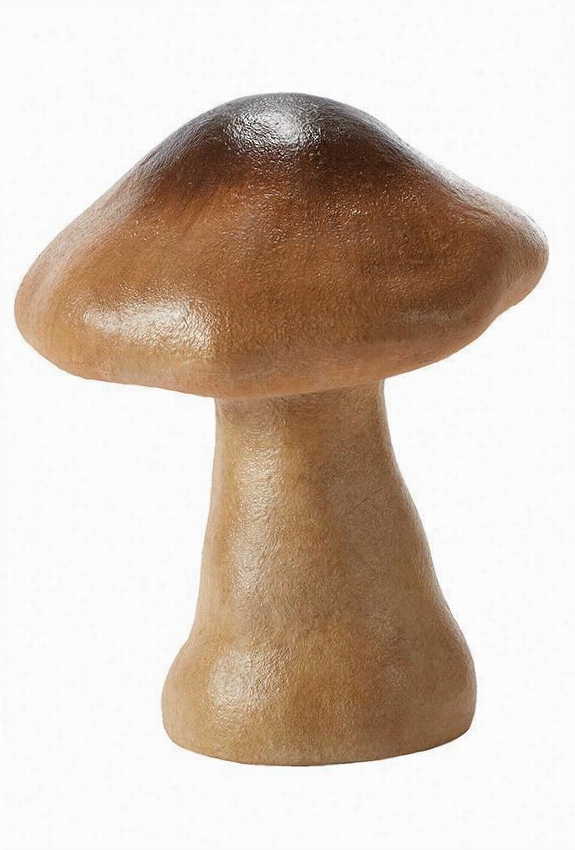 Mushroom Garen Decor - 1 0""hx8""wx6""d, Gold