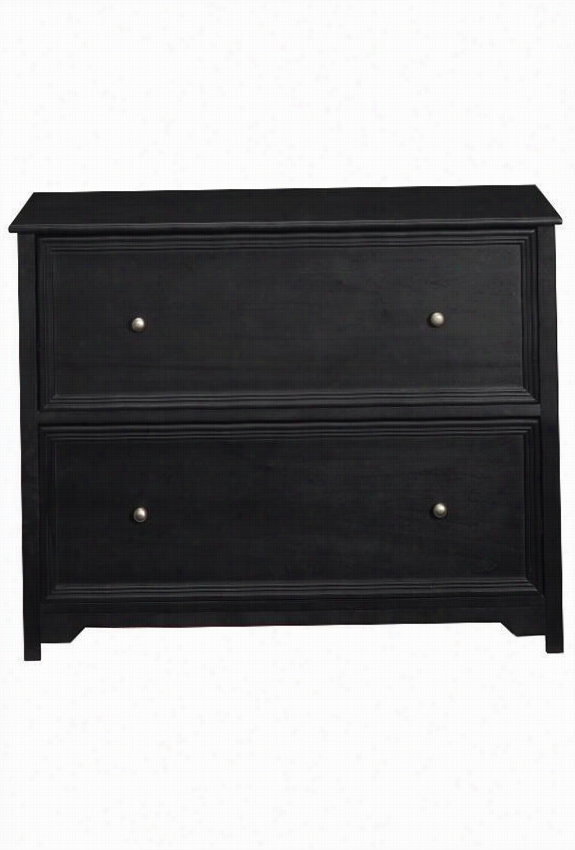Oxford 2-drawer Lateral File Cabinet - Two-drawer, Black