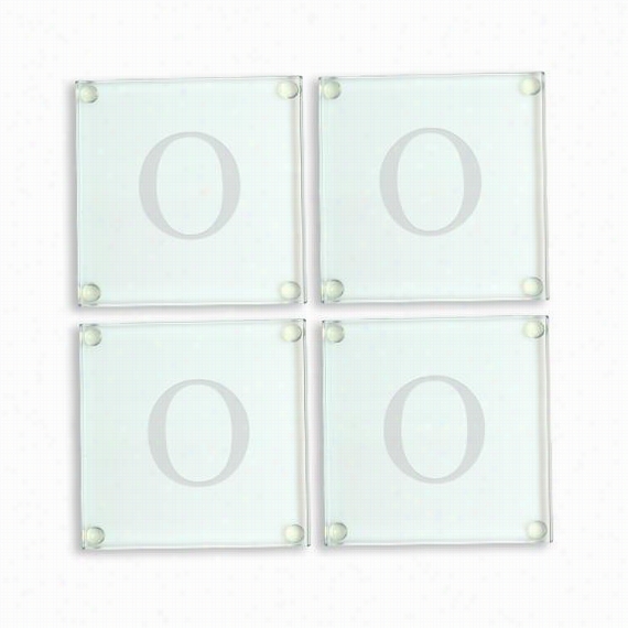 Perrsonalizzed Monogram Gas S Coasters - Set Of 4 - 4 X 4&qult;" Square, O