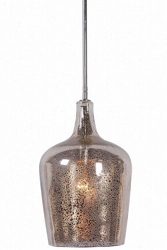 Pi 1-light Pendant - 14""hx14""square, Silvef Chrome