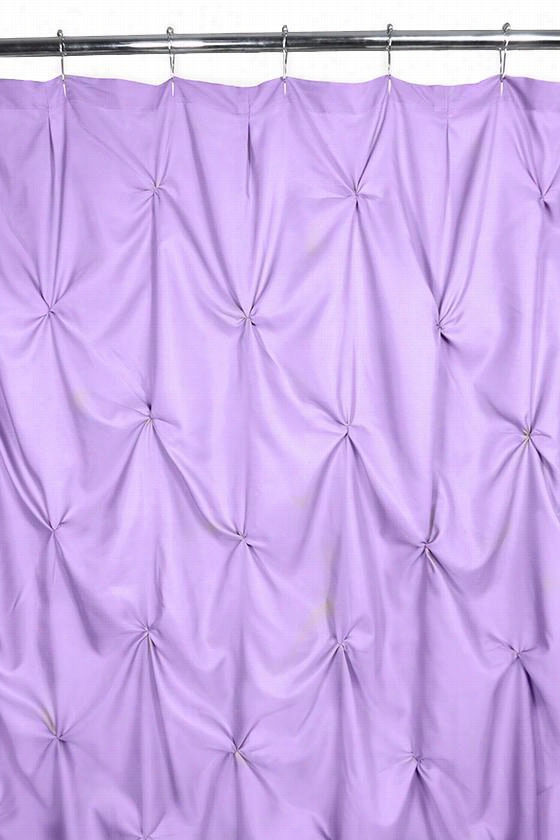 Pouf Shower  Curtain - 72""hx72""w, Lavender