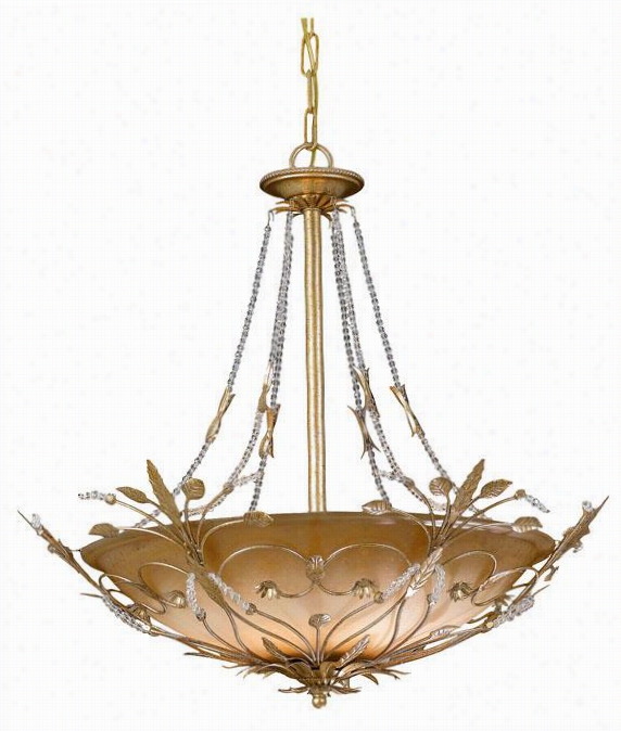 Primmrose Bowl Chandelier - 6-lignt, Gold