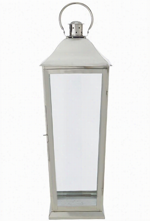 Ravello Tapered Lantern - Unusual Large, Polish Silver