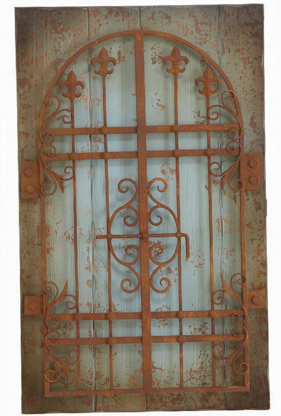 Rustic Gate Wall Decor - 36hx22w, Pumpkin