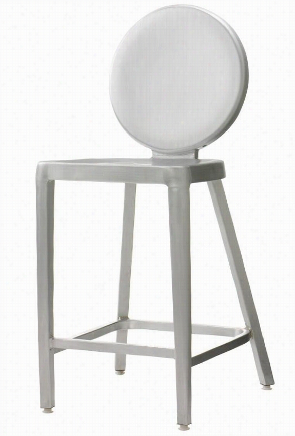 Samantha Counrer Stool - Counterh Eight, Brush Aluminum