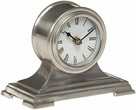 Small Si Lver Desk Clock - ""hx6.5""w, Gray