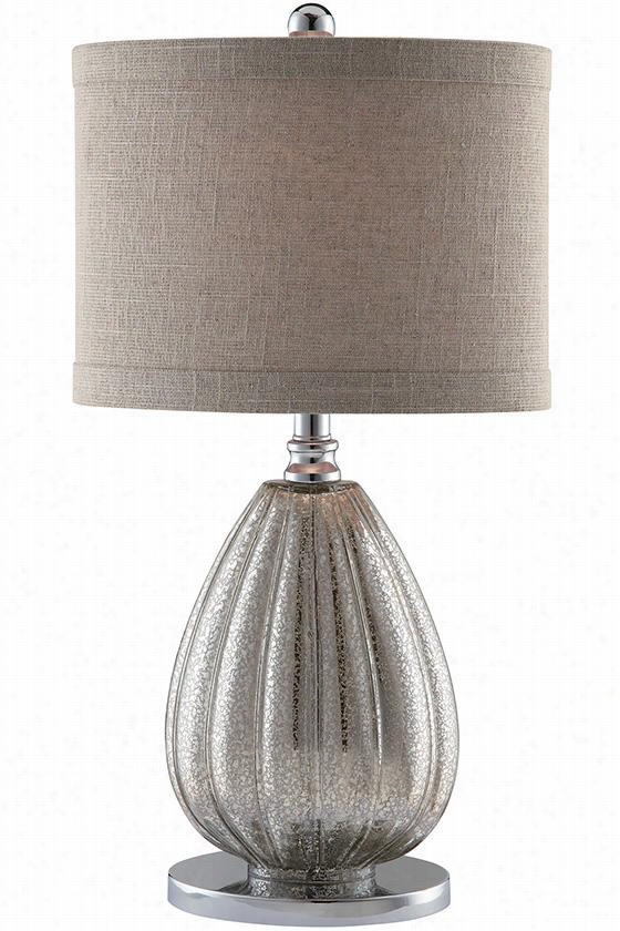 Stardust Table Lamp - 24&quo;"hx8&""diameter, Mercury Glass