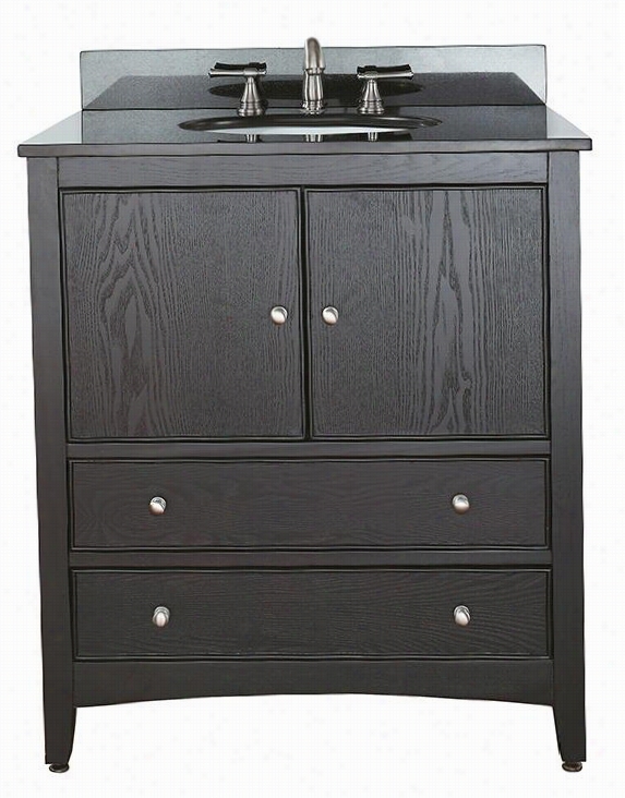 Stratton 31&q Uot;"w  Bathroom Vanity - 35""hx31"quot;wx22&auot;"d, Black