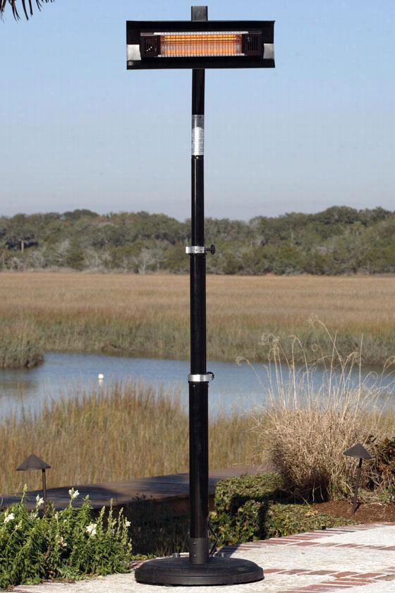 Telescoping Infrared Patio Heater - 87""hx18&quoy;"w, Black