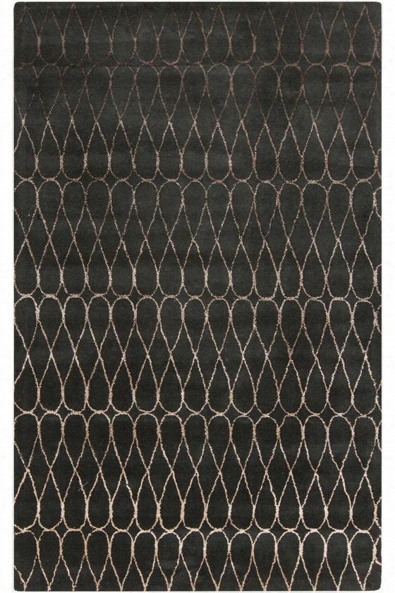 Tinghi R Area Rug - 3'3""x5'3"", Charcoal Gray