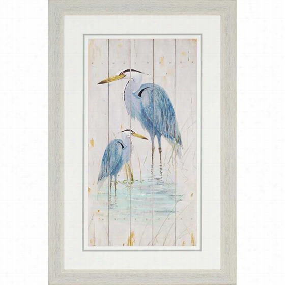 Two Blue Herons Wall Art - 42""hx27""wx11" ;"d, Arnie Fisk