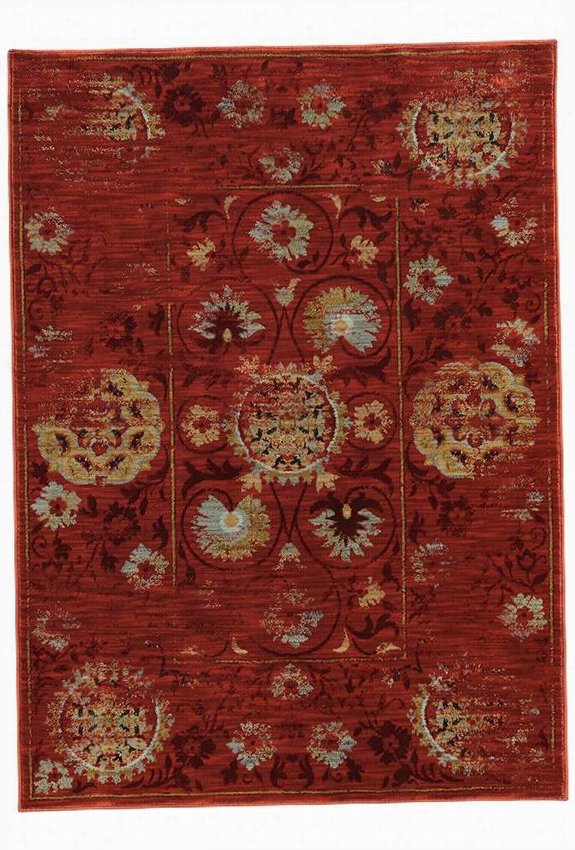 Wlter Area Rug - 5'3""x7'6"&uot;, Red