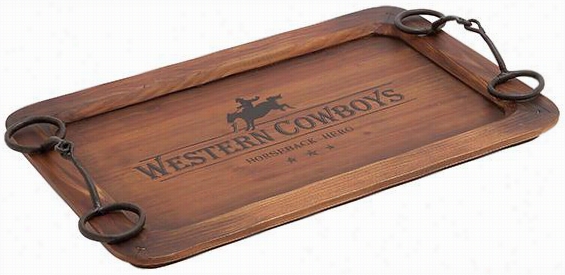 Western Tray -  4&quo;"hx23""wx15""d, Brown