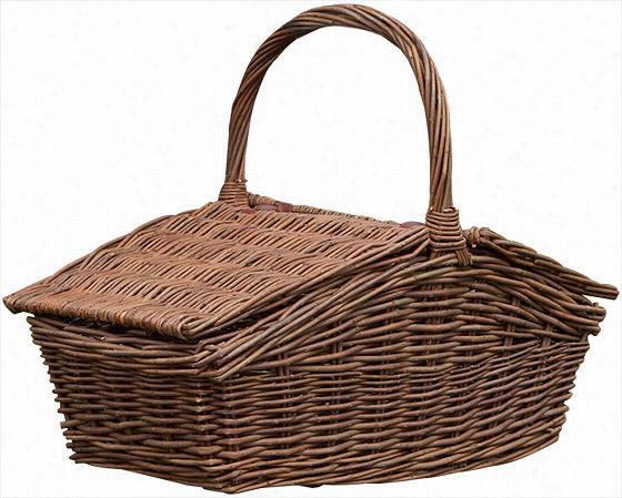 Willow Pkcnicc Basket - 91""hx23""wx1&5quot;"d, Brown