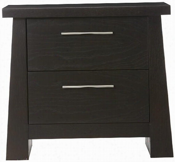 Zen Two-drawer Nightstand - 24hx26wx20d, Coffee Brown