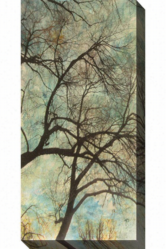 Abstract Trees Iv Canvas Wall Art - Vi, Blu