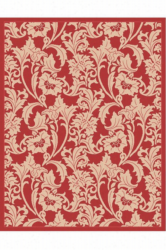 Acropolis - 5'3"& Quot;x7'7"", Red/creme