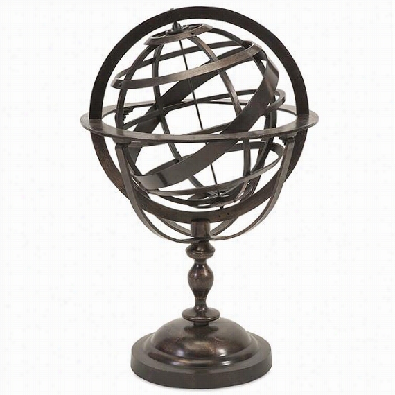 Arman Globe - 29""hx18.5""wx19""d, Bronze