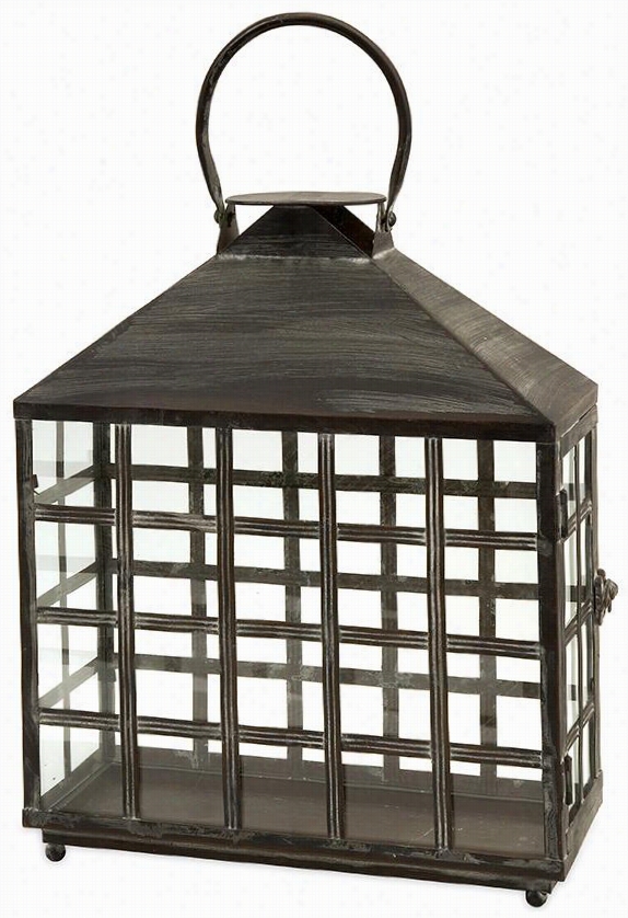 Audwin Lantern - 12.7 5""hx15.75""wx5.25"&quoot;d, Bronze