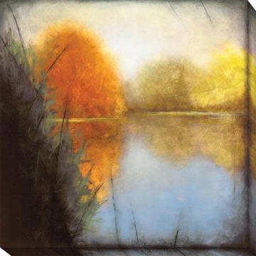 Autumn Marsh I Canvas Wall Art - I, Blue