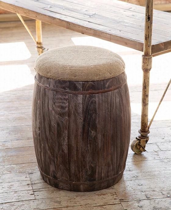 Barr El Stool - 20&q Uot;"hx14""diamet, Reclaimed Pine