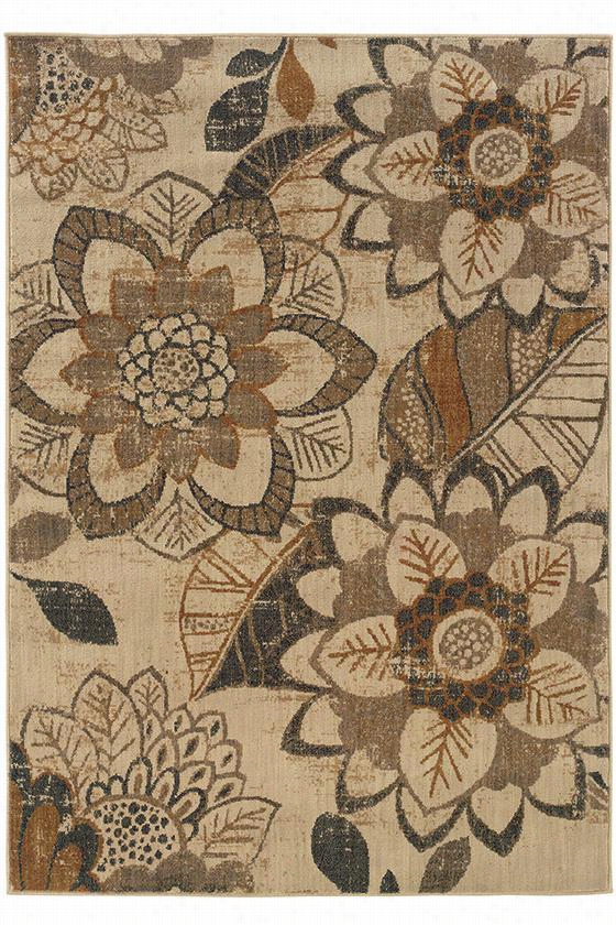 Blane Floral Area Urg - 2'3""x7'6"", Brown