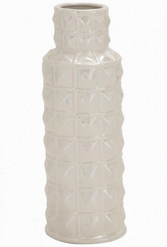 Blythe Vase - Large, Pearl Whhi Te