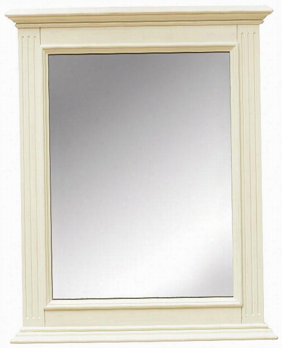 Bufford Mirror -  30""hx24""w, White