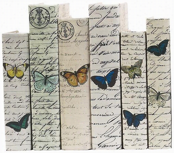 Butterfl Y Journals - Set Of 6 - Set Of Six, Multi