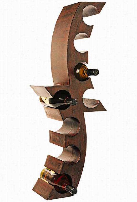 Calabria Wall-mount Wine Rack - 12.5& Quot;"wx35.25""h, Pumpkin