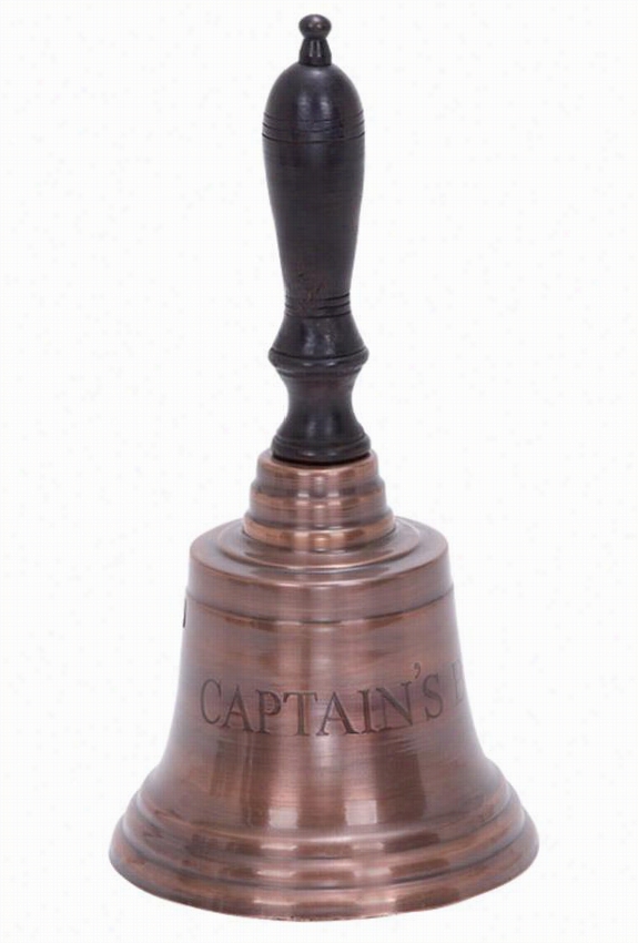 Captain's Bell - 13""hx7""diameter, Copper