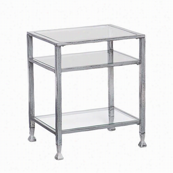 Carrollton Side End Table - 24&quor;&wuot;hx16"&q Uot;wx20""d, Silver