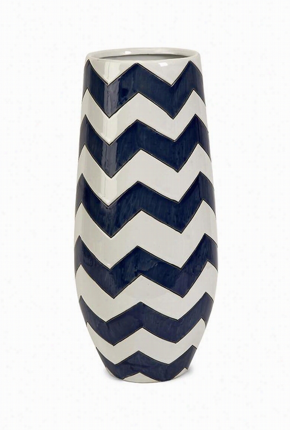 Chebron Vase -short, Navy/whkte