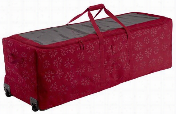 Christmas Tree Storage: Christmas Tree Rolling  Duuffel Bag  - 17.5"& Quot;""hx17.5""&quuot;"w, Red