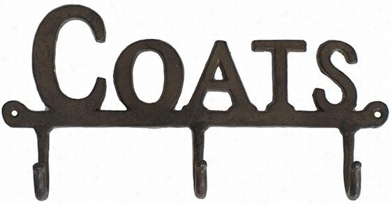 Coatsw All Hook - 7"q&uot;hx13"";wx2""d, Brown