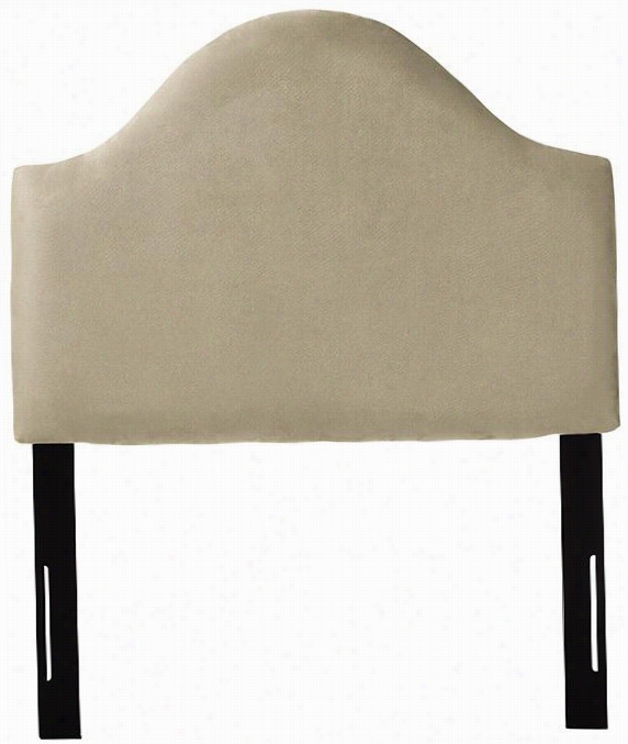 Custom Austin Upholstered Headboard - Queen, Microsuede Oatmeal