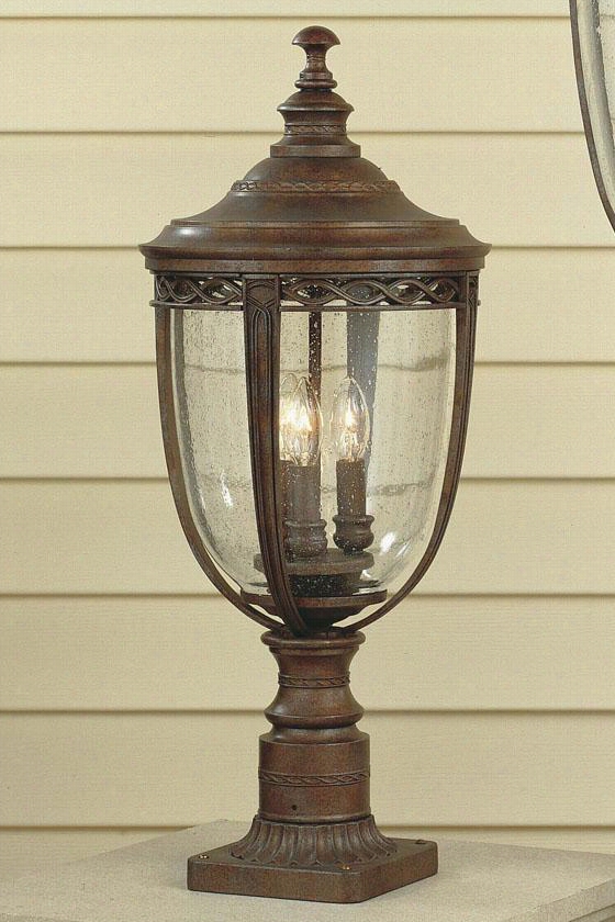 Darmoth All-weather Outdoor Patio Lamp Pos - Three Light, Colper B Ronze