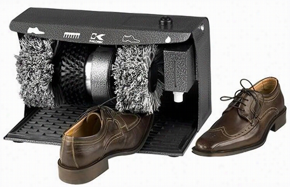 Electric Shoe Polisher -  9""hx9""wx15&quo T;"d, Black