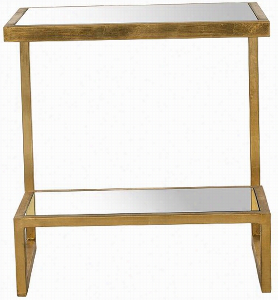 Evelin Accent Table - 21.5""hx2 0""wx14""d, Gold