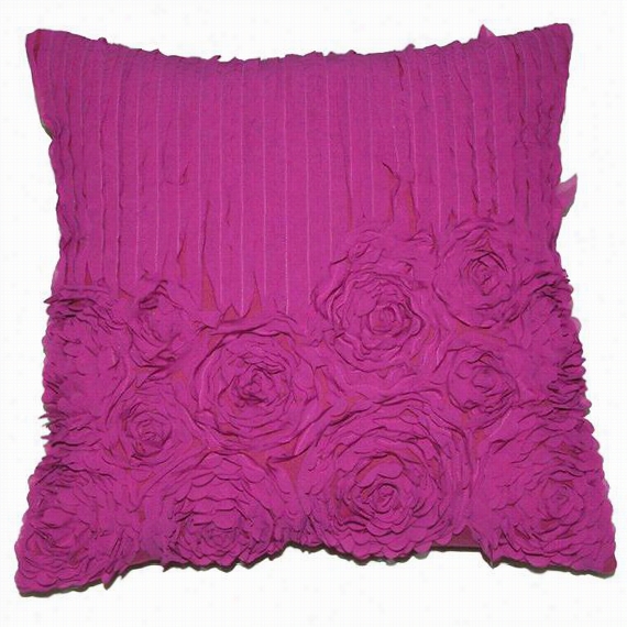 Fleurette Applique Pillow - 20q&uo;t"hx20""wx4""d, Pink