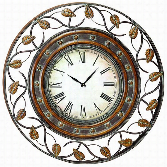 Gertie Wall Clock - 36""diameterx3"&quuot;d, Br0nze