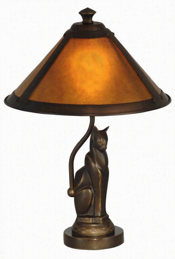 Ginger Mica Accent  Lamp - 17h X 1o""d, Bronze