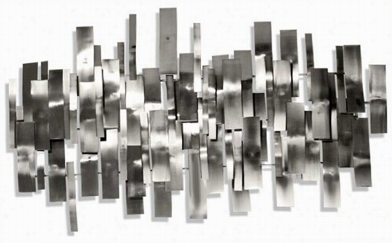 Indulgence Wall Sculpture  - 43hx25wx4d, Silver