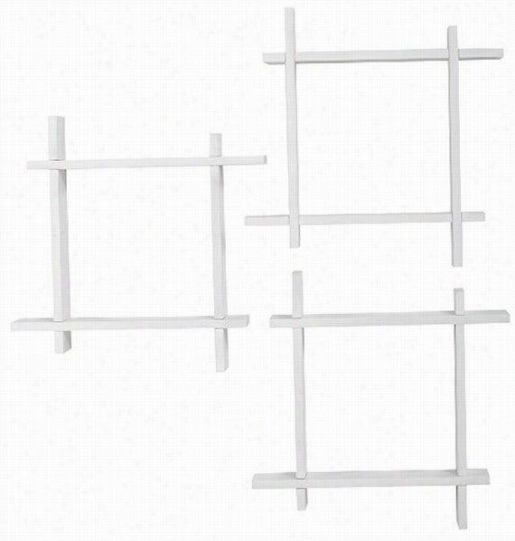 Interlocking Ledges - Se Tof 3 - 42hx42w, White