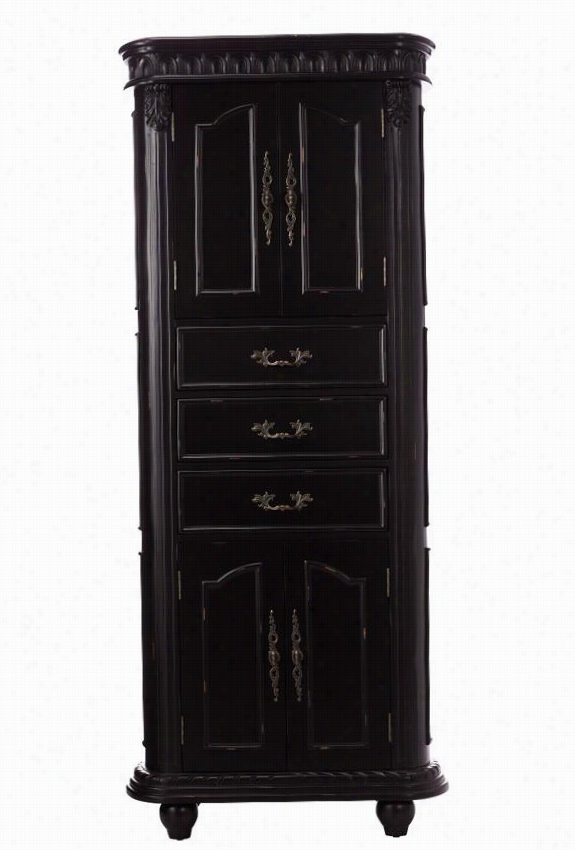 Kendall Linen Storage Cabinet - 67. 5""hx28""w, Black